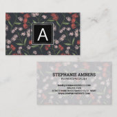 Ontwerp van Floral Pattern Visitekaartje (Voorkant / Achterkant)