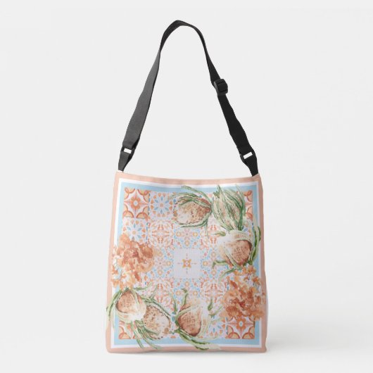Ontwerp van Floral scarf Crossbody Tas (Achterkant)