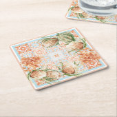 Ontwerp van Floral scarf Kartonnen Onderzetters (Schuin)