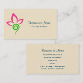  ontwerp van Floral Symbool Visitekaartje (Voorkant / Achterkant)