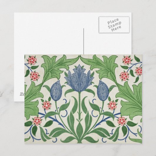 Ontwerp van Floral wallpaper Briefkaart (Voorkant / Achterkant)