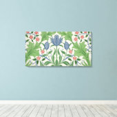Ontwerp van Floral wallpaper Canvas Afdruk (Insitu (Houten vloer))