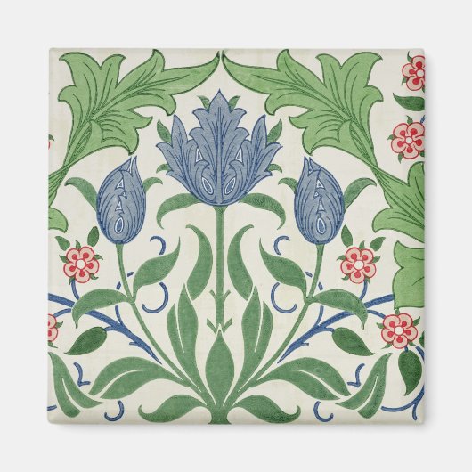 Ontwerp van Floral wallpaper Magneet (Voorkant)