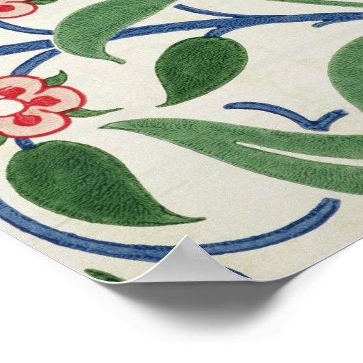 Ontwerp van Floral wallpaper Poster (Hoek)