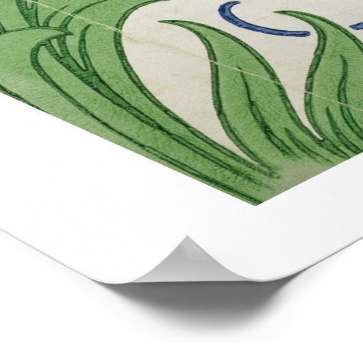 Ontwerp van Floral wallpaper Poster (Hoek)