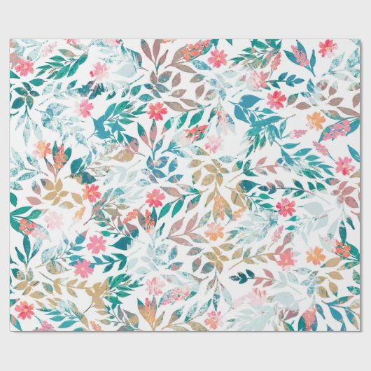  ontwerp van florale en olievlek met vervorming cadeaupapier (Vlak)