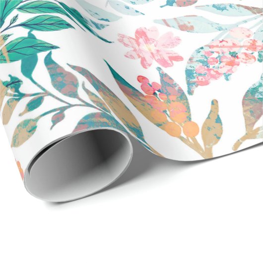  ontwerp van florale en olievlek met vervorming cadeaupapier (Rol Hoek)