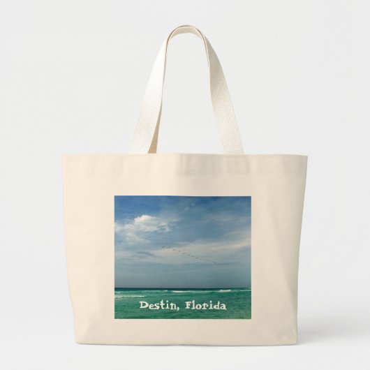 Ontwerp van Florida, Zee van Florida/Sky Grote Tote Bag (Voorkant)