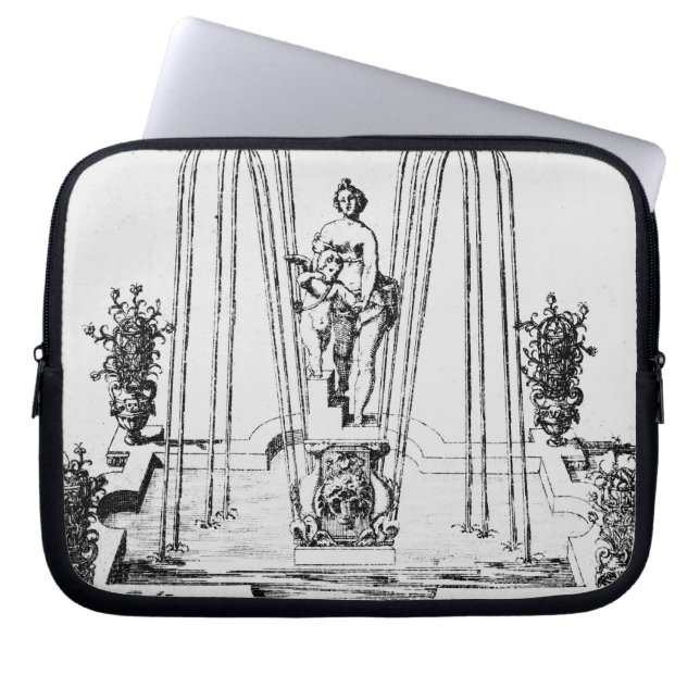 Ontwerp van fonteinen uit 'The Gardens of Wilton', Laptop Sleeve (Voorkant)