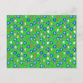 Ontwerp van football met blauwe Shirten Briefkaart (Voorkant)