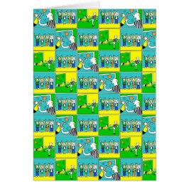 Ontwerp van football met Cartoon spelers en ventil