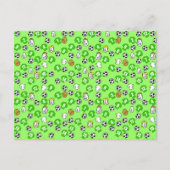 Ontwerp van football met groene Shirten Briefkaart (Voorkant)