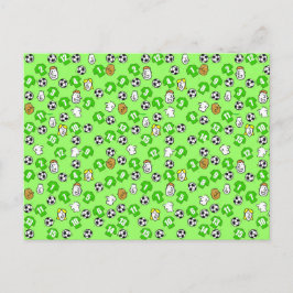 Ontwerp van football met groene Shirten Briefkaart