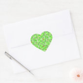 Ontwerp van football met groene Shirten Hart Sticker (Envelop)