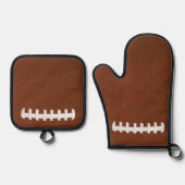 Ontwerp van football ovenwant & pannenlap set (Voorkant)