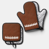 Ontwerp van football ovenwant & pannenlap set (Voorkant / Achterkant)