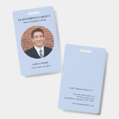 Ontwerp van foto-identiteit voor wellnessprofessio badge (Voor- en achterkant)