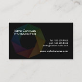 Ontwerp van fotograaf met Shutter Visitekaartje (Achterkant)