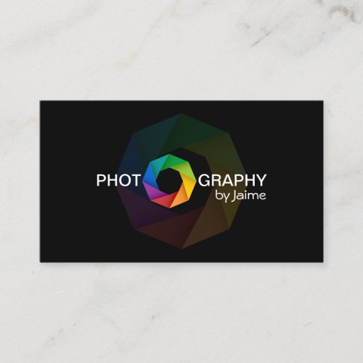 Ontwerp van fotograaf met Shutter Visitekaartje (Voorkant)