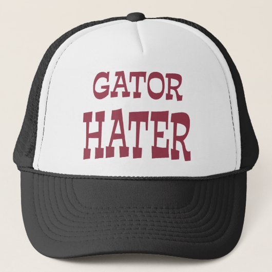 Ontwerp van gaffel met gator Hater Maroon Trucker Pet (Voorkant)