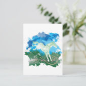 Ontwerp van galopend paard briefkaart (Staand voorkant)