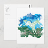 Ontwerp van galopend paard briefkaart (Voorkant / Achterkant)