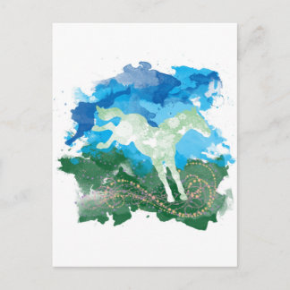 Ontwerp van galopend paard briefkaart