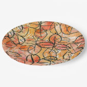 Ontwerp van geaarde bladeren op partijBorden Papieren Bordje (Gekanteld)