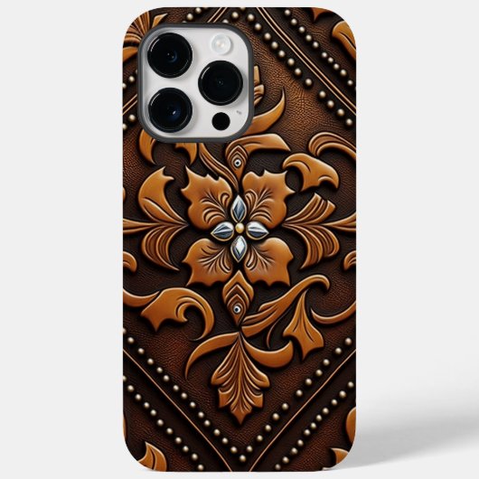 Ontwerp van geboost leder Case-Mate iPhone case (Achterkant)