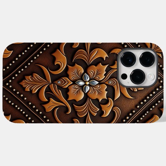 Ontwerp van geboost leder Case-Mate iPhone case (Achterkant (horizontaal))