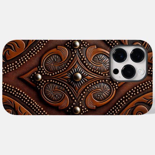 Ontwerp van geboost leder Case-Mate iPhone case (Achterkant (horizontaal))