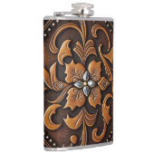 Ontwerp van geboost leder heupfles (Rechts)