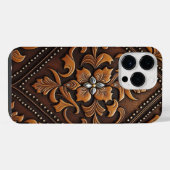 Ontwerp van geboost leder iPhone hoesje (Achterkant horizontaal)