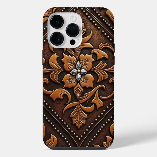 Ontwerp van geboost leder iPhone hoesje (Achterkant)