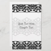 Ontwerp van geborduurde bakens briefpapier (Voorkant / Achterkant)