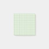 Ontwerp van gedempt Blauwgroen geruit kalmerend ra Post-it® Notes (Voorkant)