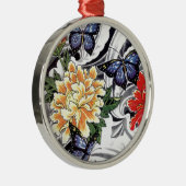 Ontwerp van geel Tattoo met pony en Butterfly Metalen Ornament (Rechts)