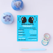 Ontwerp van geestelijke gezondheid, psychotherapeu flyer (Enkel)