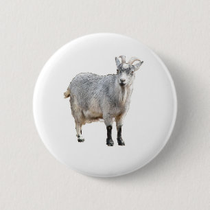 Ontwerp van geitfoto ronde button 5,7 cm