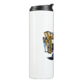 Ontwerp van gele graafmachines thermosbeker (Gedraaid links)