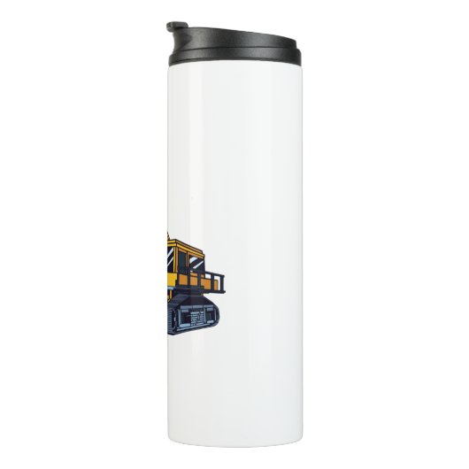Ontwerp van gele graafmachines thermosbeker (Geroteerd rechts)