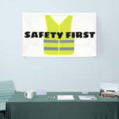 Ontwerp van gele veiligheidsvest spandoek (Beurs)
