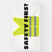 Ontwerp van gele veiligheidsvest spandoek (Verticaal)