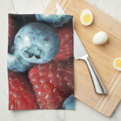 Ontwerp van gemengde bessen (bosbessen en framboze theedoek (Quarter Fold)