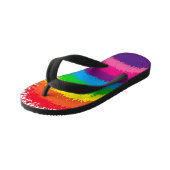 Ontwerp van geplateerde regenboogkleuren kinder teenslippers (Schuin)