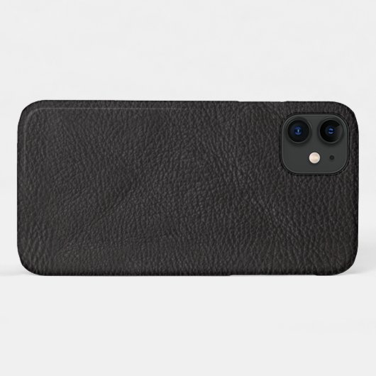 Ontwerp van getextureerd zwart leder Case-Mate iPhone case (Achterkant (horizontaal))