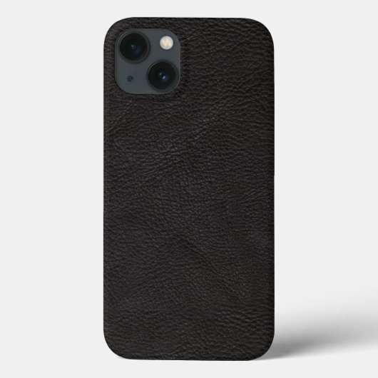 Ontwerp van getextureerd zwart leder Case-Mate iPhone case (Achterkant)