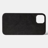 Ontwerp van getextureerd zwart leder Case-Mate iPhone case (Achterkant (horizontaal))