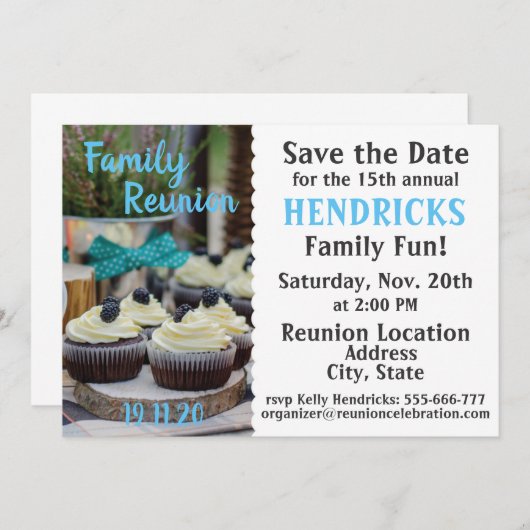 Ontwerp van gezinshereniging kaart (Voorkant / Achterkant)