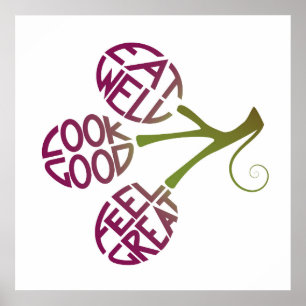 Ontwerp van gezonde voedselprijsopgave voor fitnes poster